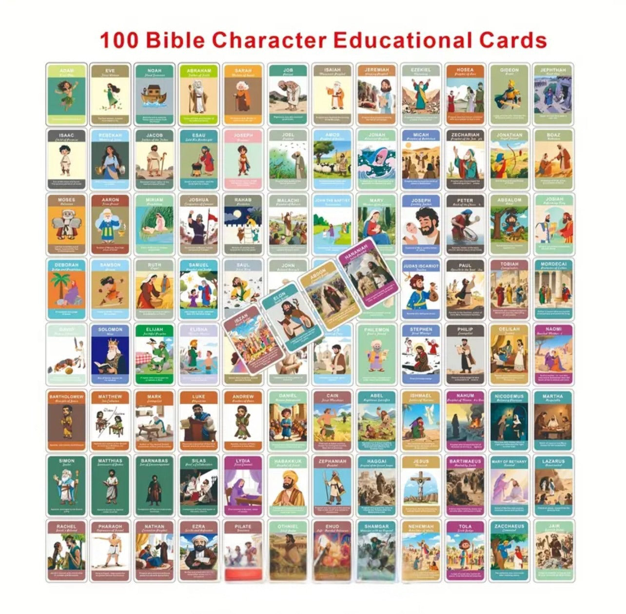Bible character flashcards