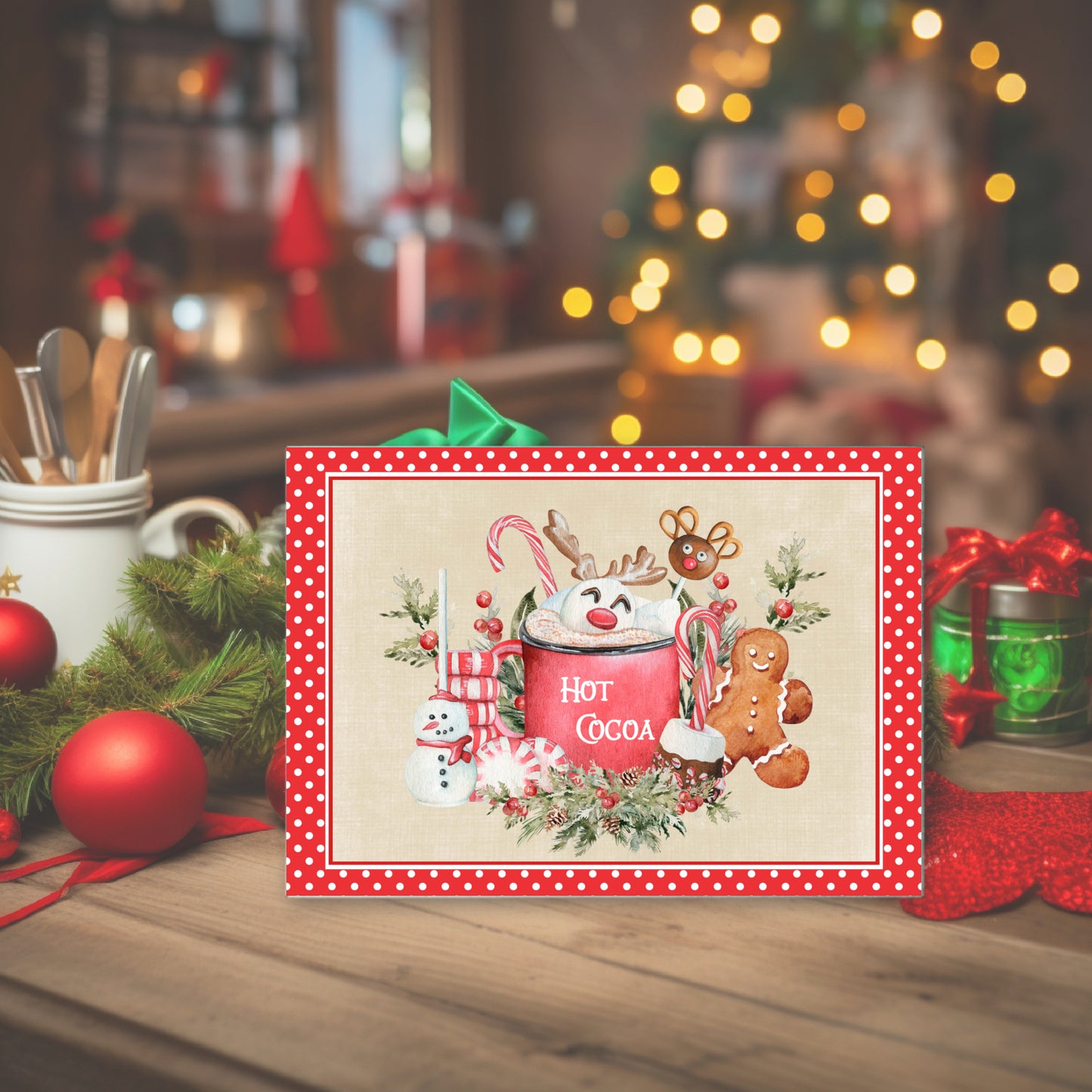 Hot cocoa-Glass chopping board