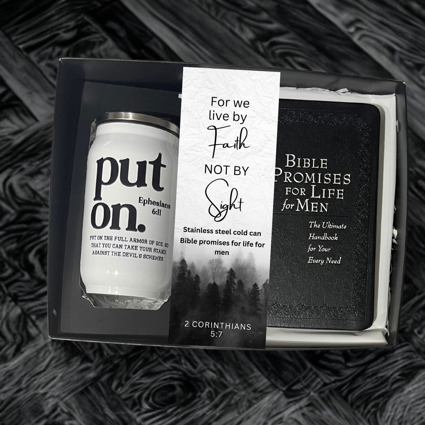 Bible promises for life men's gift set with stainless steel cup - Thegiftboxcollection
