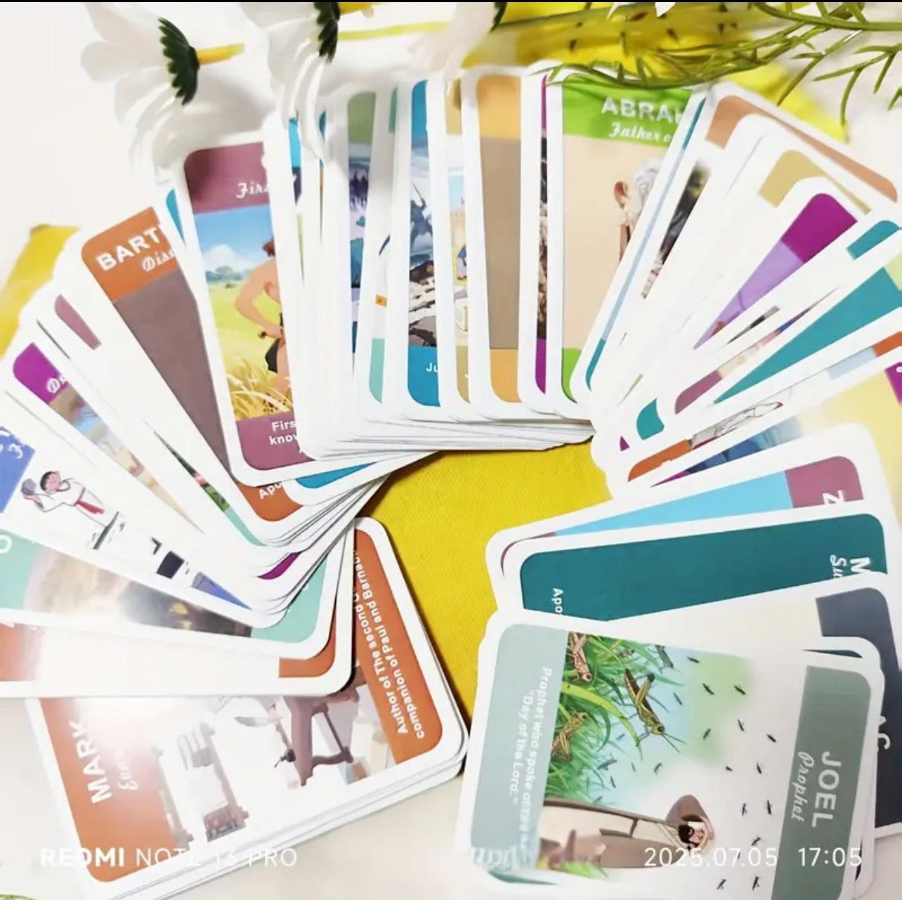 Bible character flashcards