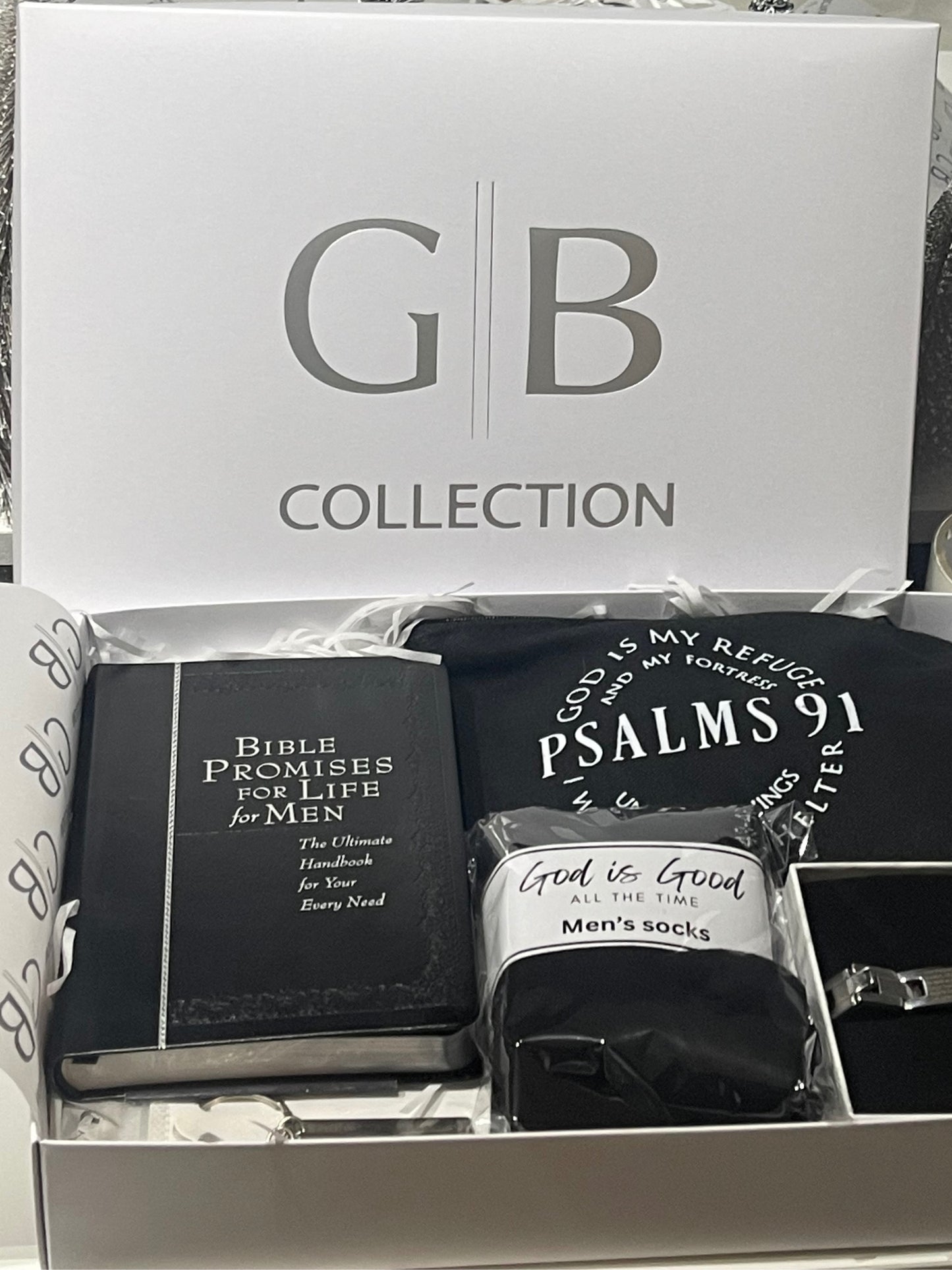 Limited Edition-Men’s Bible promises white gift box