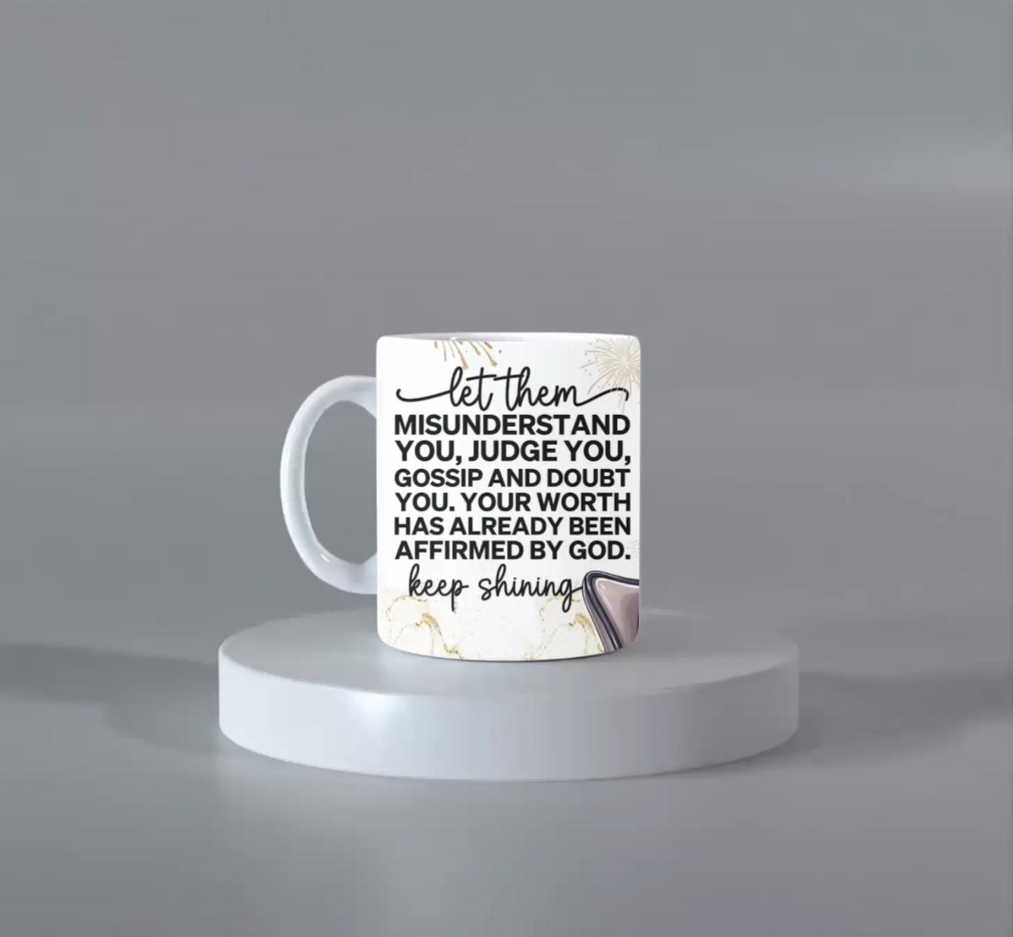 You Are Inspirational Mug Stronger Than The Storm Design Featuring A Bold Female Portrait Drinkware - Thegiftboxcollection