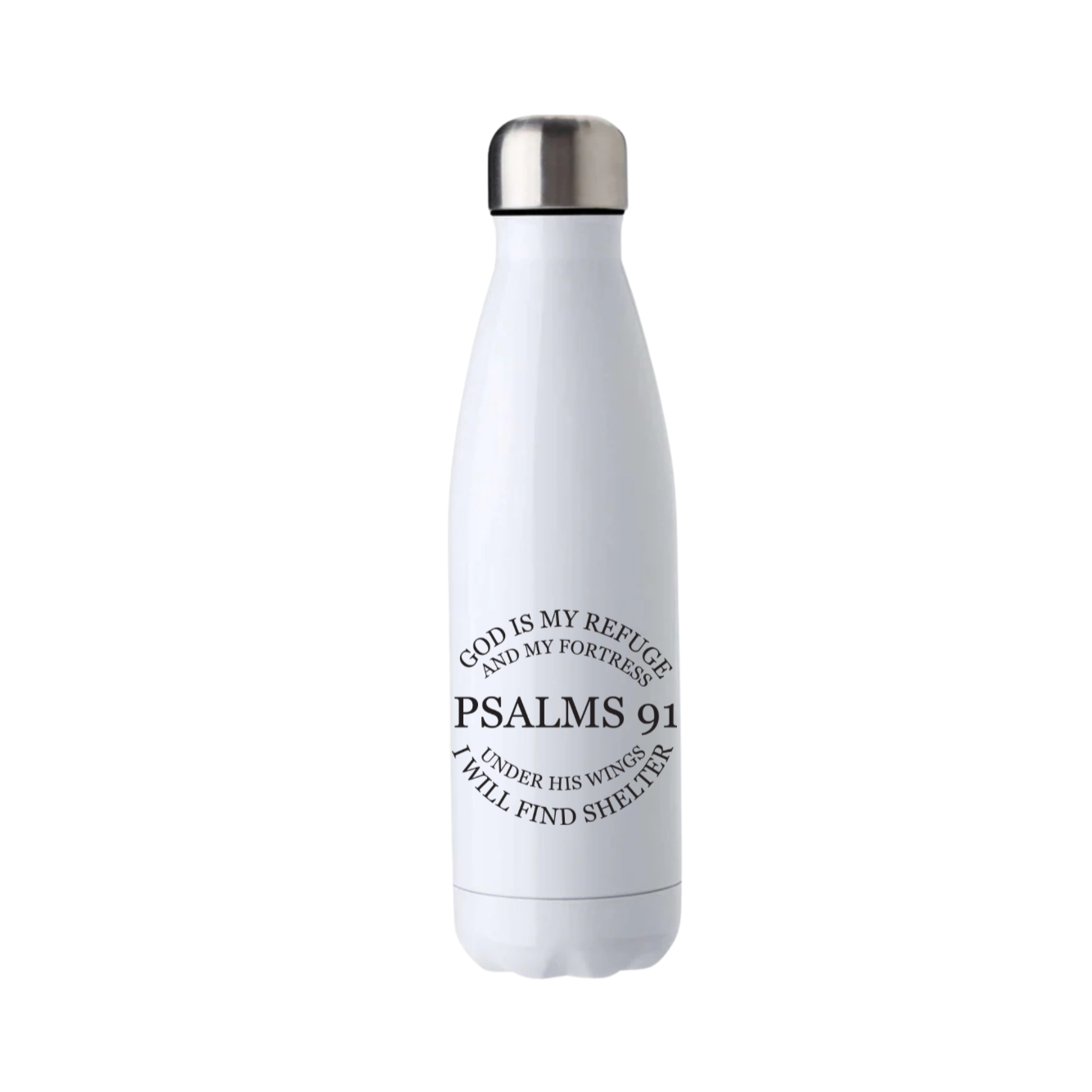 Psalms 91 God is my refuge water bottle - Thegiftboxcollection