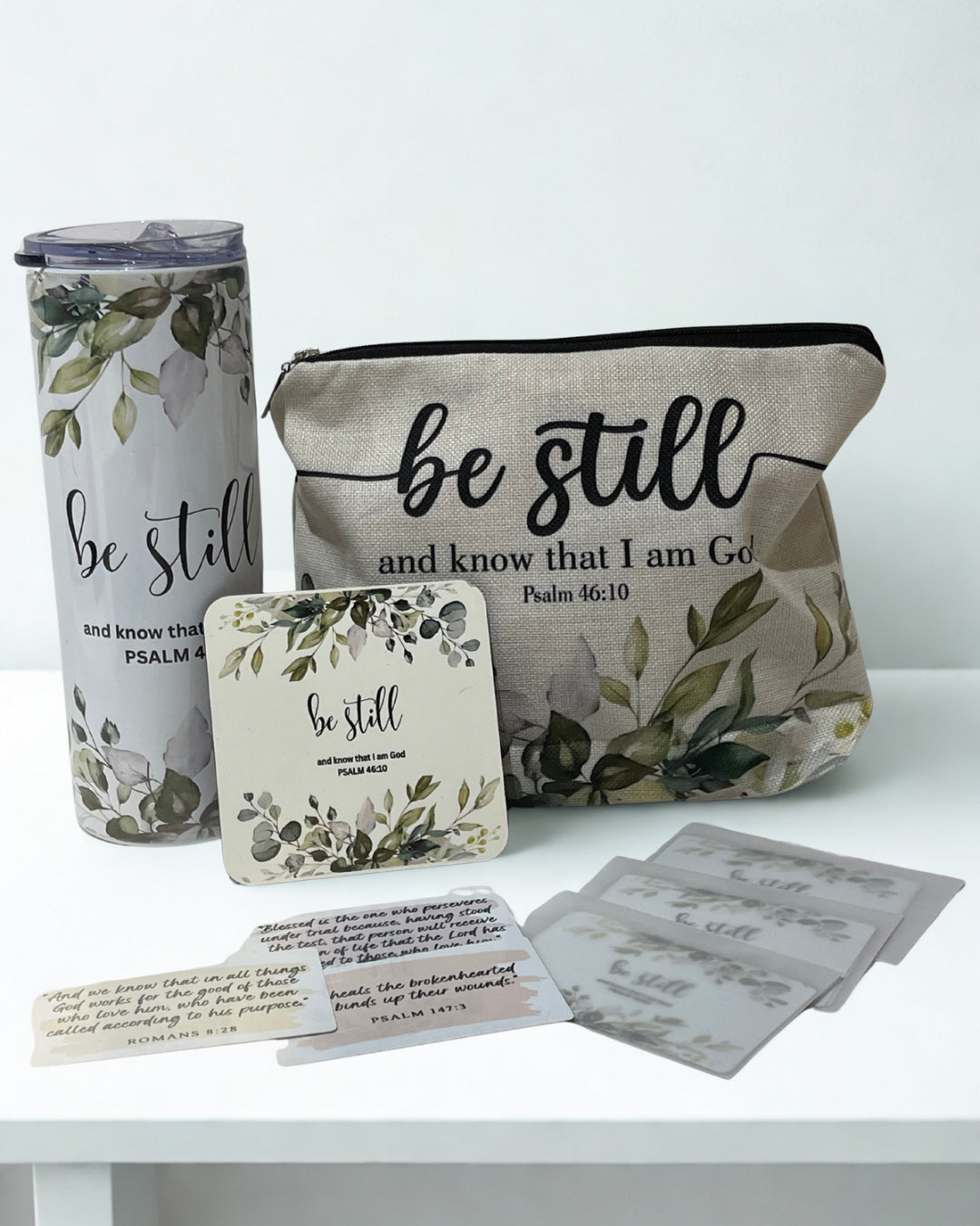 Tumbler gift set(be still)