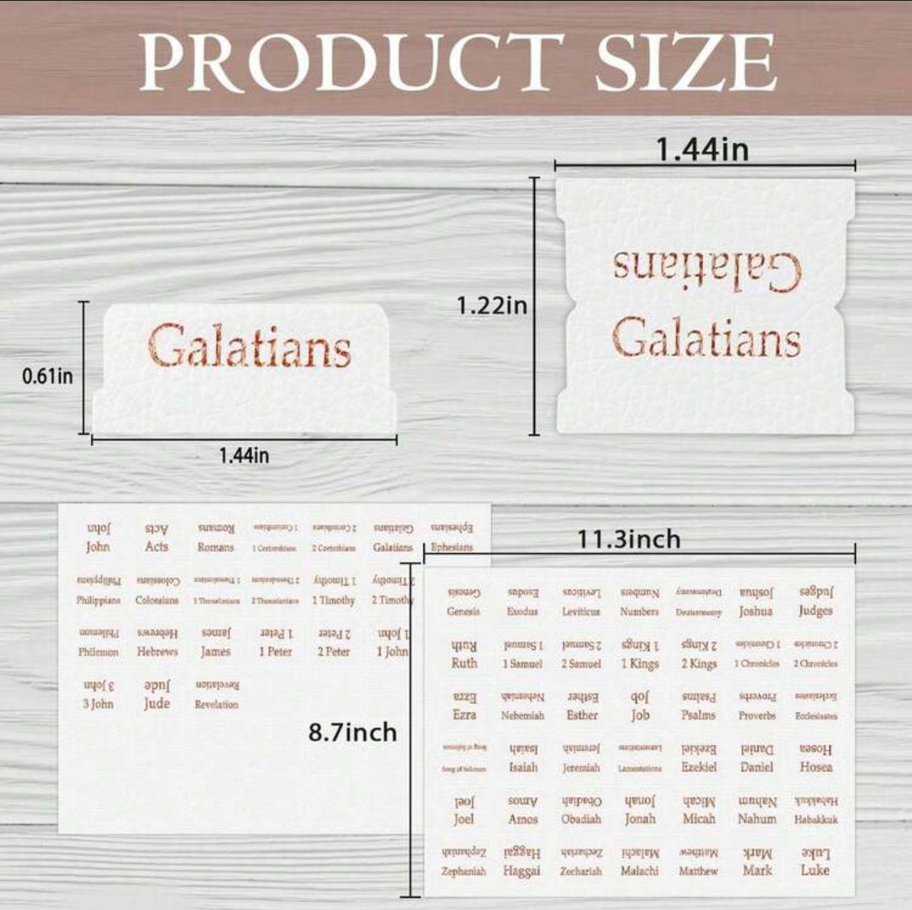 Premium white leather Bible tabs - Thegiftboxcollection