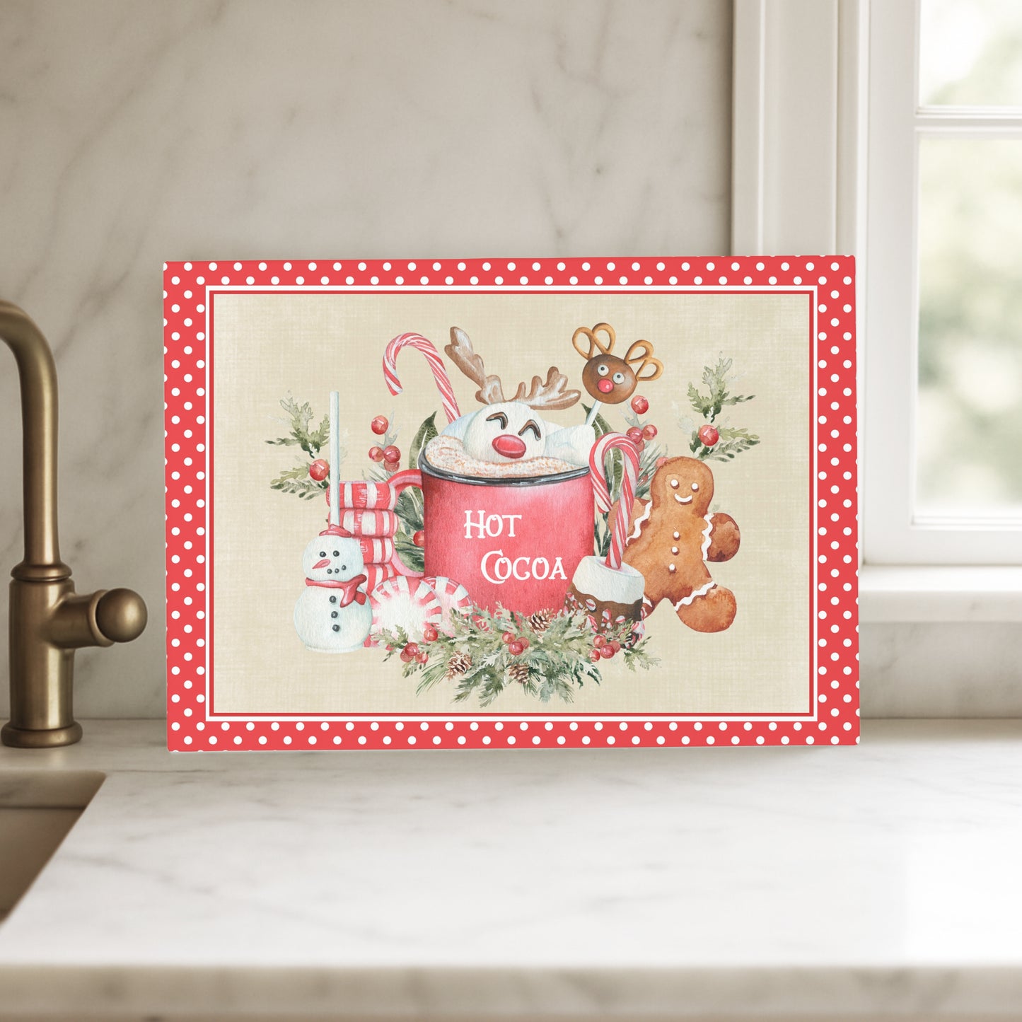 Hot cocoa-Glass chopping board