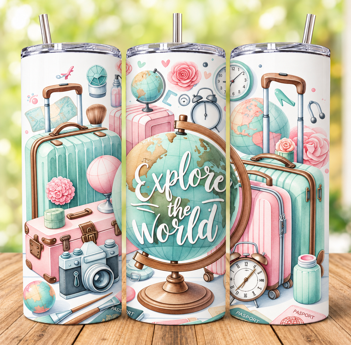 Explore the world tumbler