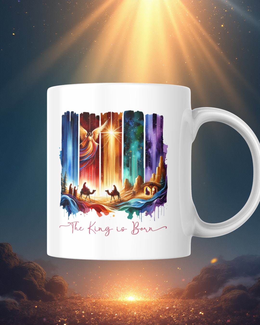 The king is born mug