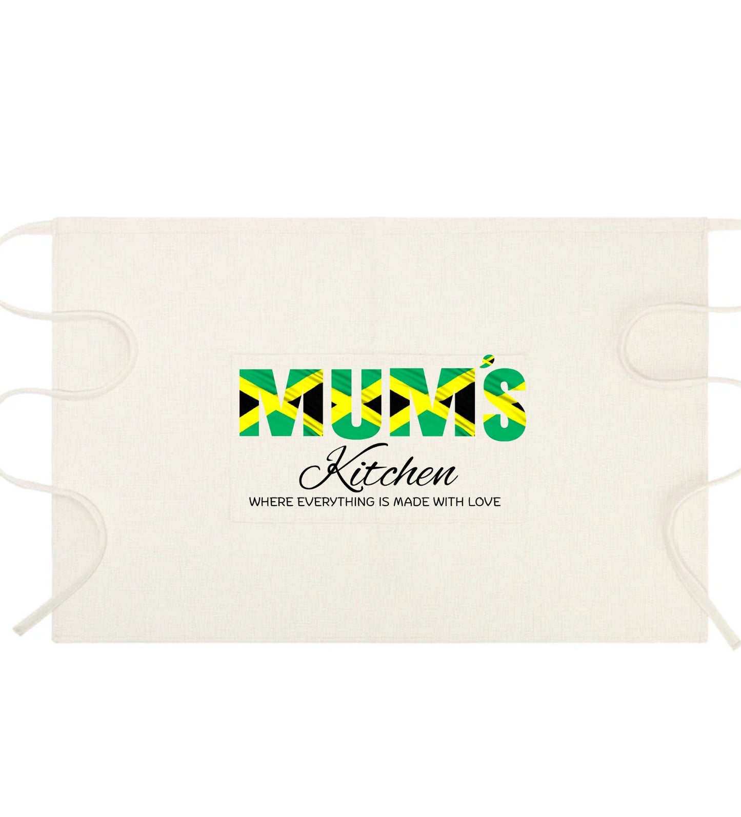 Mums Flag print Apron(Jamaican Flag)