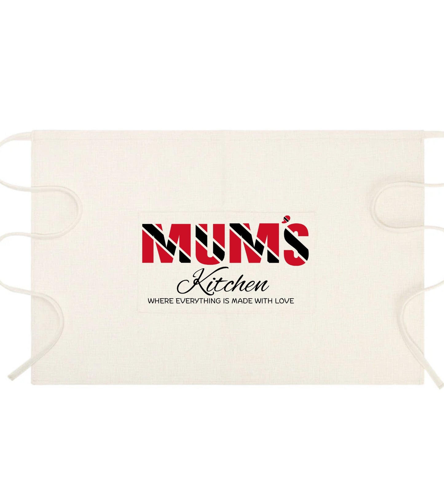 Mums Flag Print Apron(Trinidad Flag)