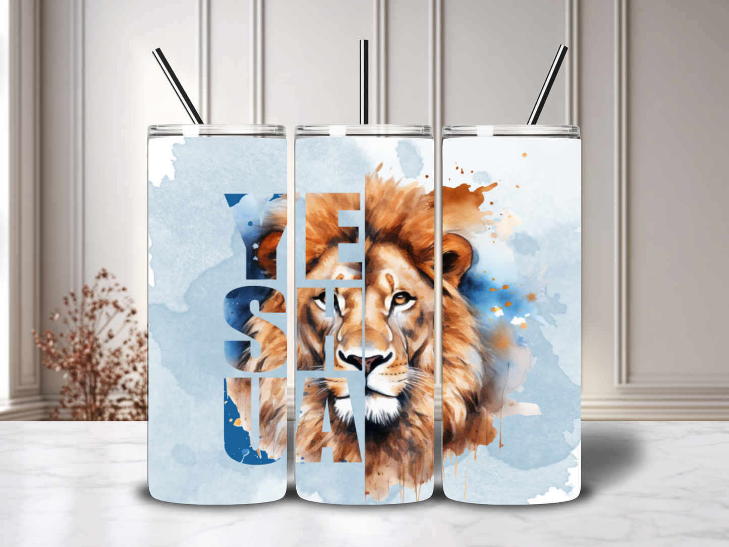 Blue Yeshua tumbler