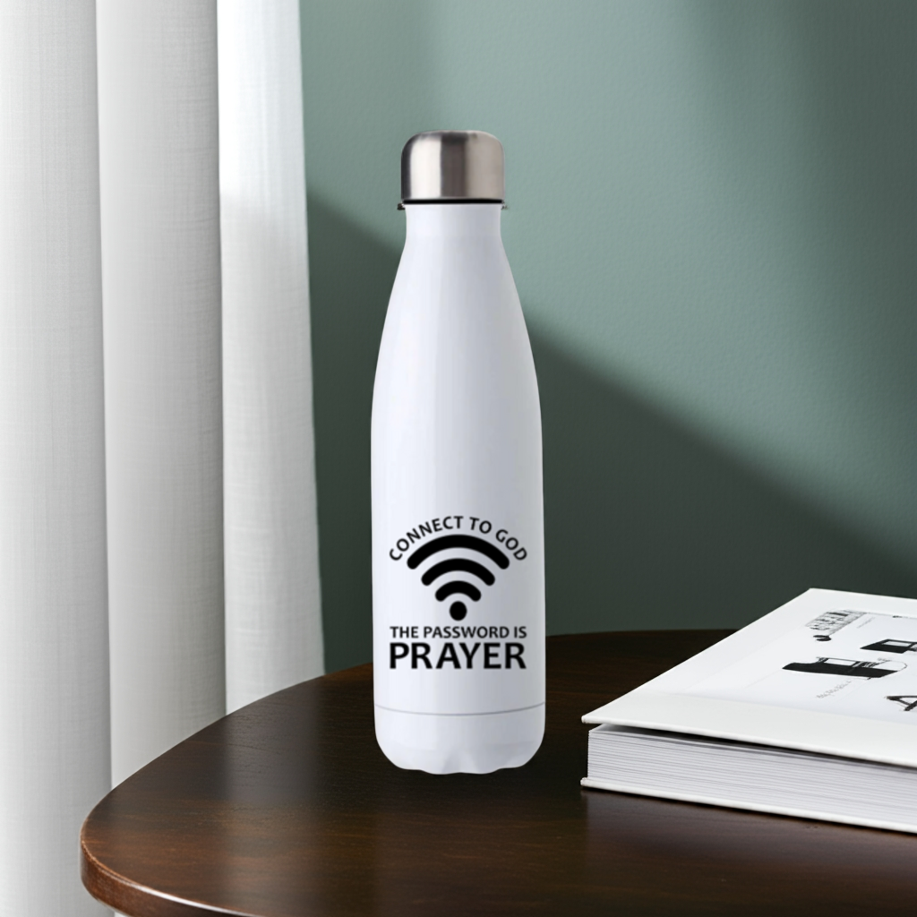 Elegant connect to God Text Design Water Bottle - Thegiftboxcollection