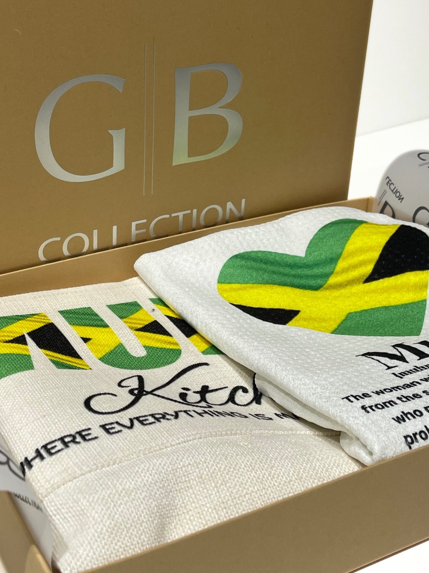 Mums apron gift set- Jamaican print