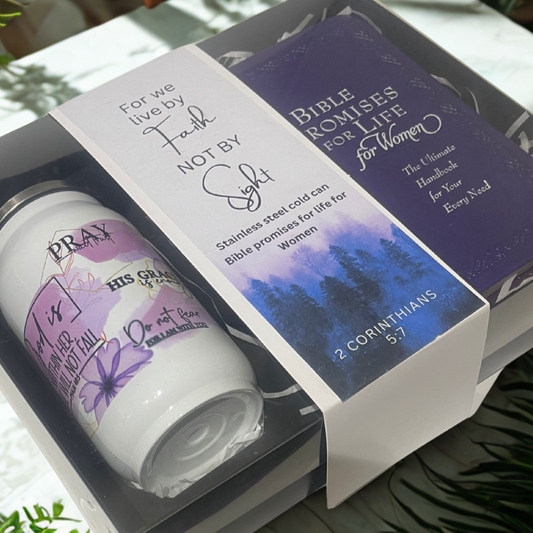 Bible promises for life women's gift set with stainless steel cup - Thegiftboxcollection