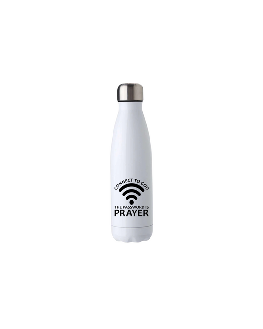 Elegant connect to God Text Design Water Bottle - Thegiftboxcollection