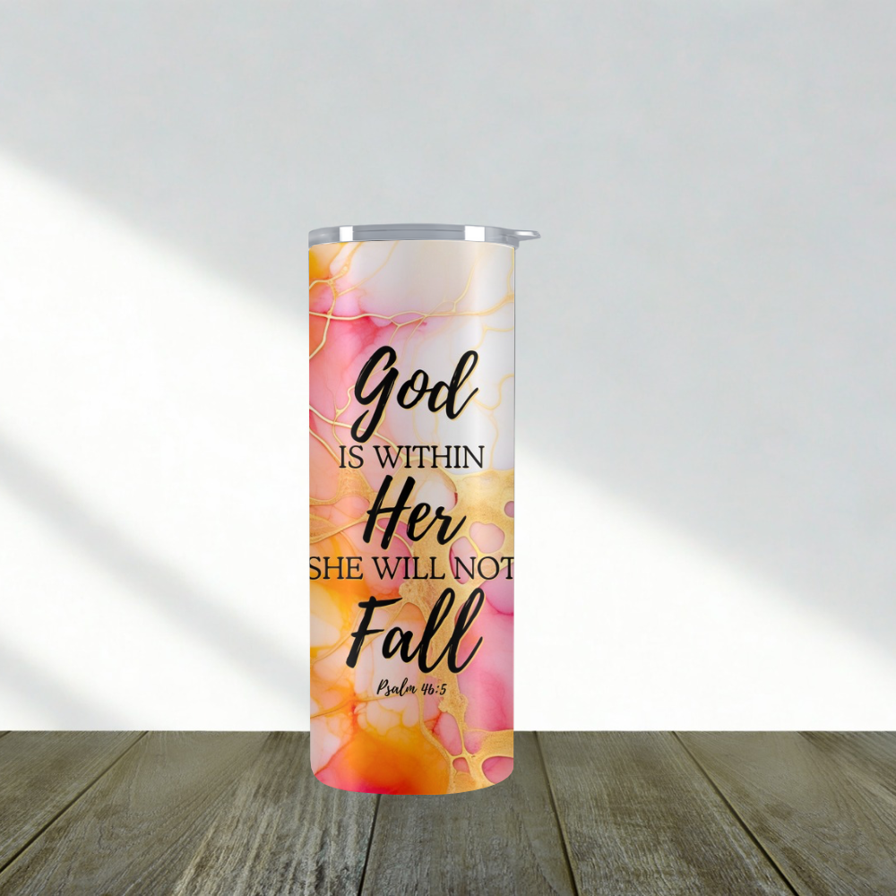 God is within her tumbler