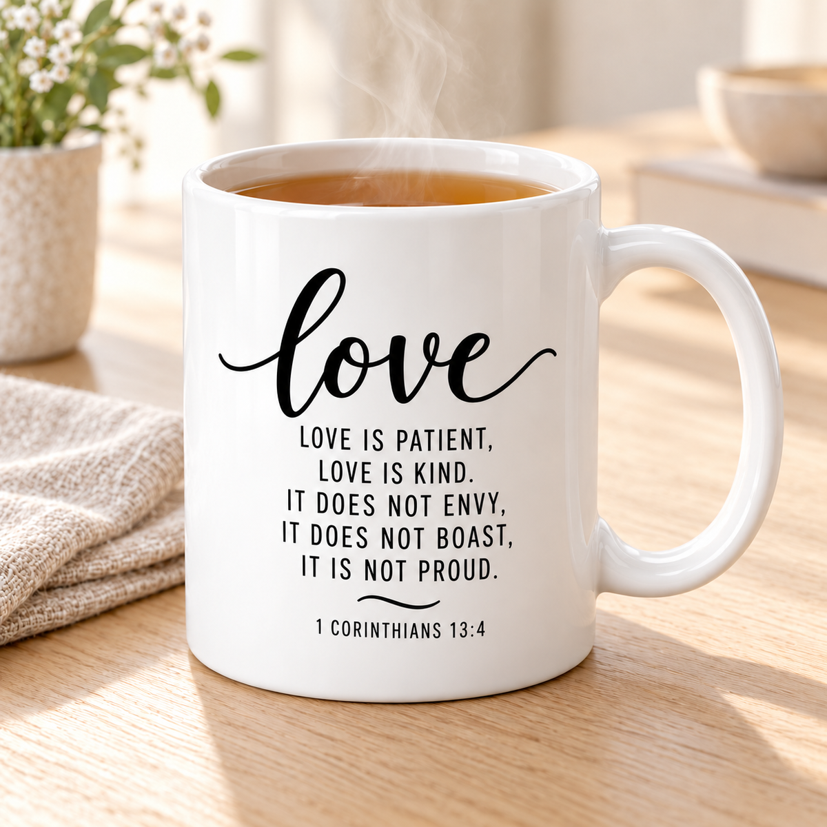 Faith, Hope, Love & Peace – Scripture Mug Collection