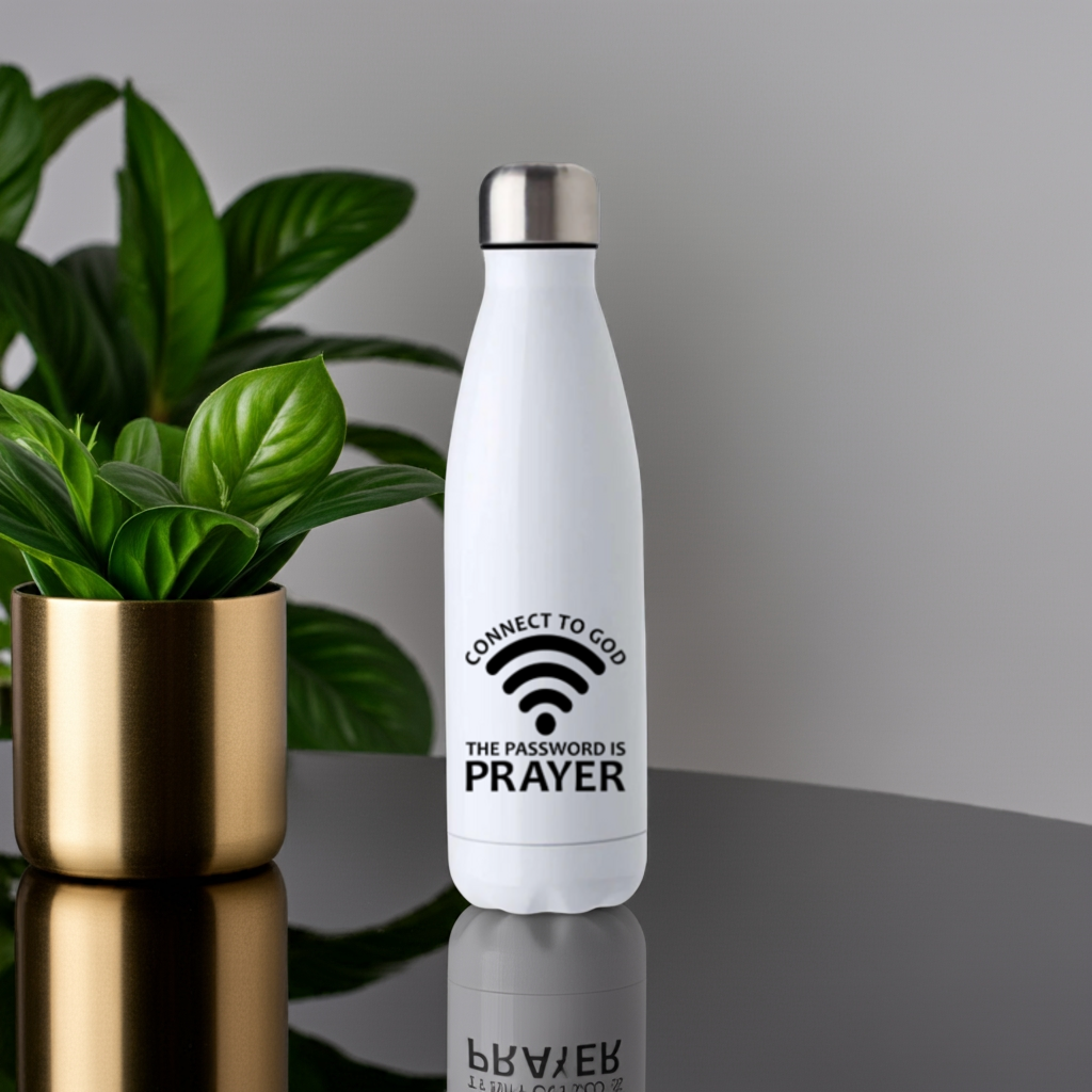 Elegant connect to God Text Design Water Bottle - Thegiftboxcollection