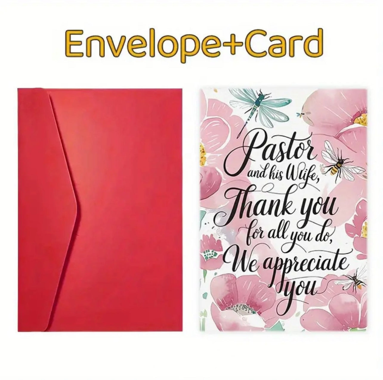 Pastor & his wife Thankyou card