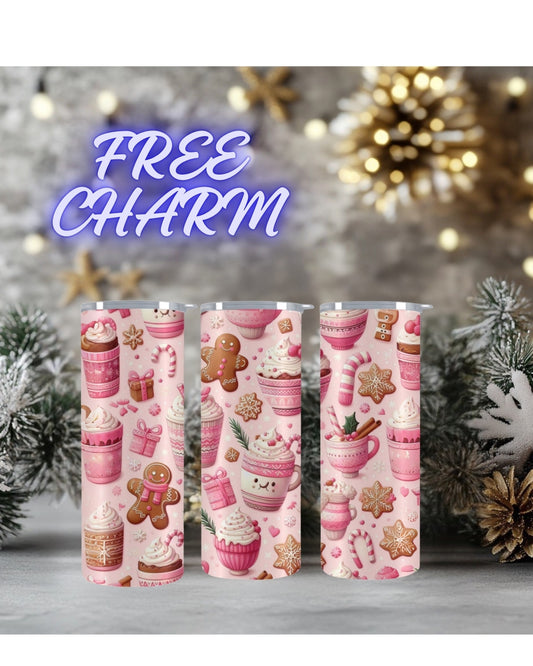 Pink Christmas tumbler - Thegiftboxcollection
