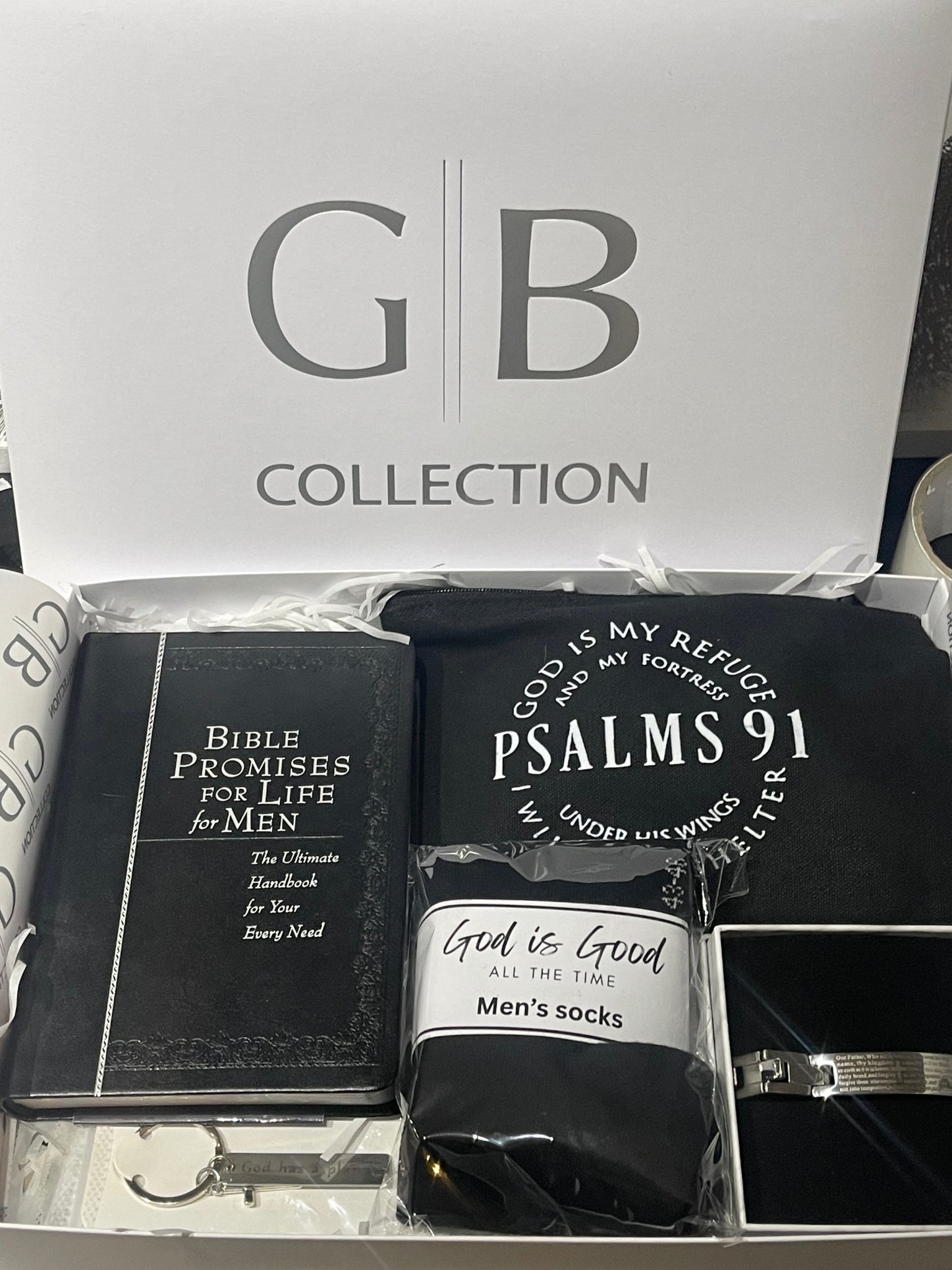 Limited Edition-Men’s Bible promises white gift box