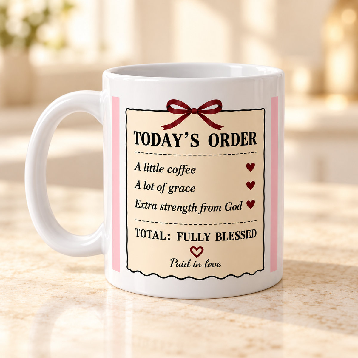 Fully Blessed mug & ceramic coaster set