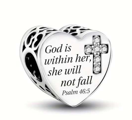 Bracelet charm(God is within her)