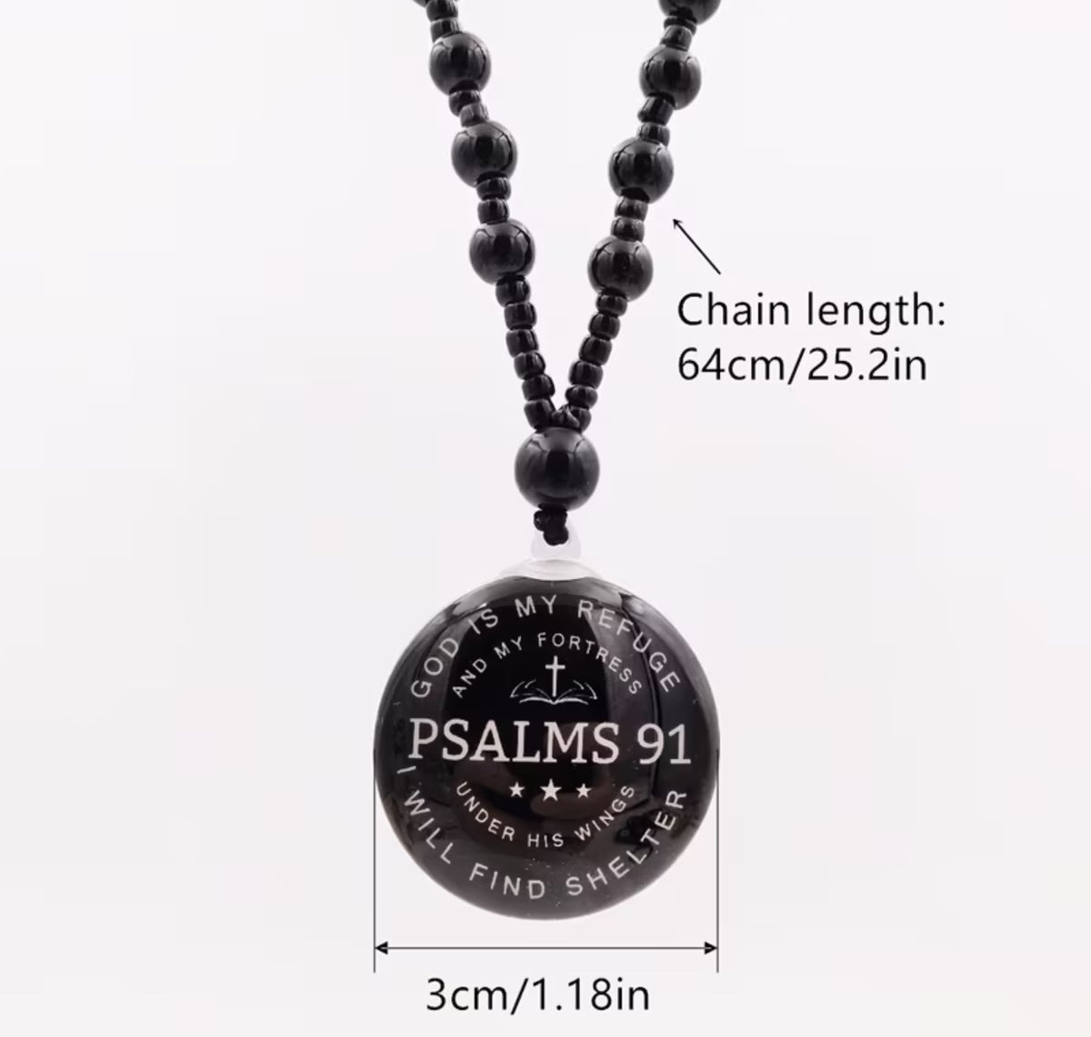 Psalms inspirational necklace