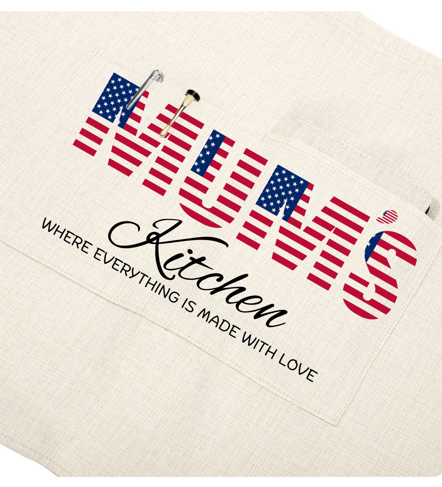 Mums Flag Print Apron(USA Flag)