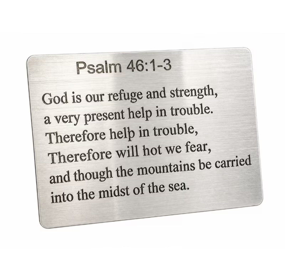 Psalms 46 1-3 Stainless steel wallet card
