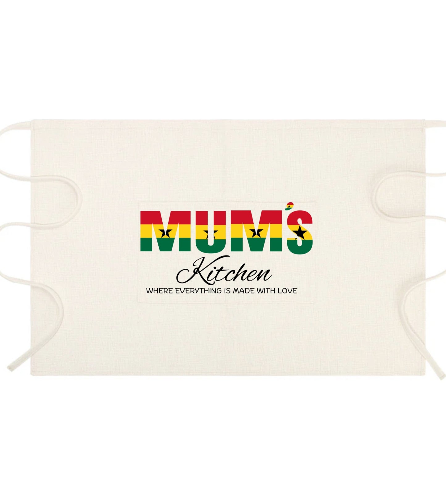 Mums Flag Print Apron(GhanaianFlag)