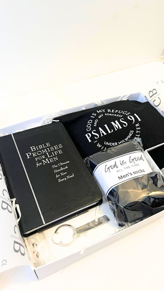 Limited Edition-Men’s Bible promises white gift box