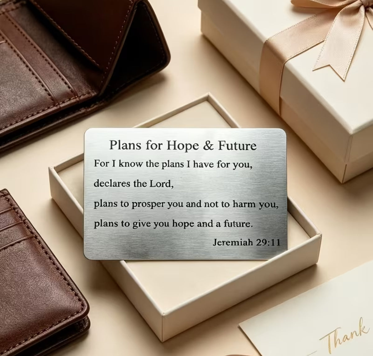 Jeremiah 29:11 Stainless steel wallet card