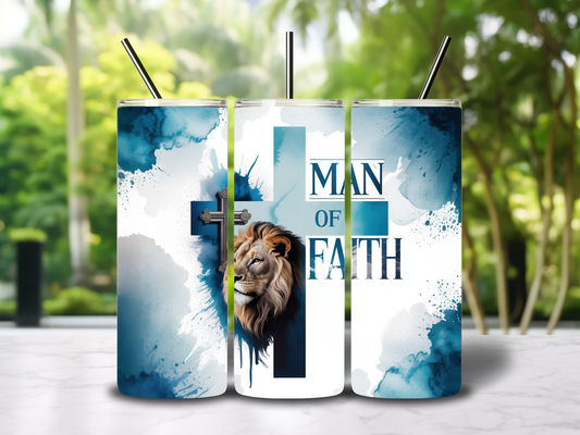 Man of faith tumbler