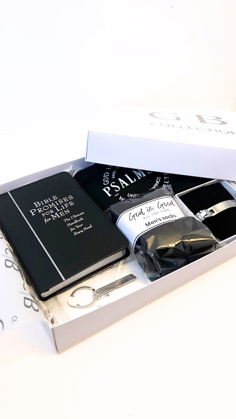 Limited Edition-Men’s Bible promises white gift box