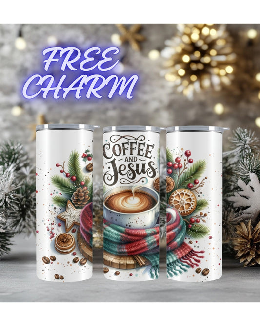 Coffee and Jesus Faith tumbler gift  - Thegiftboxcollection