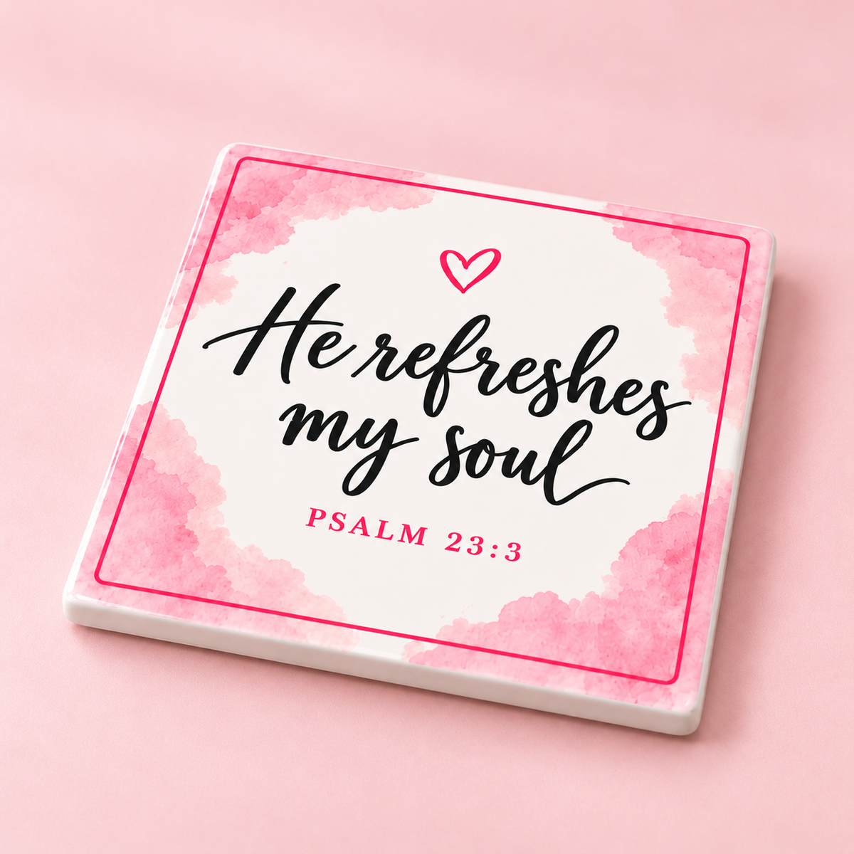 Psalm 23 mug & ceramic coaster set
