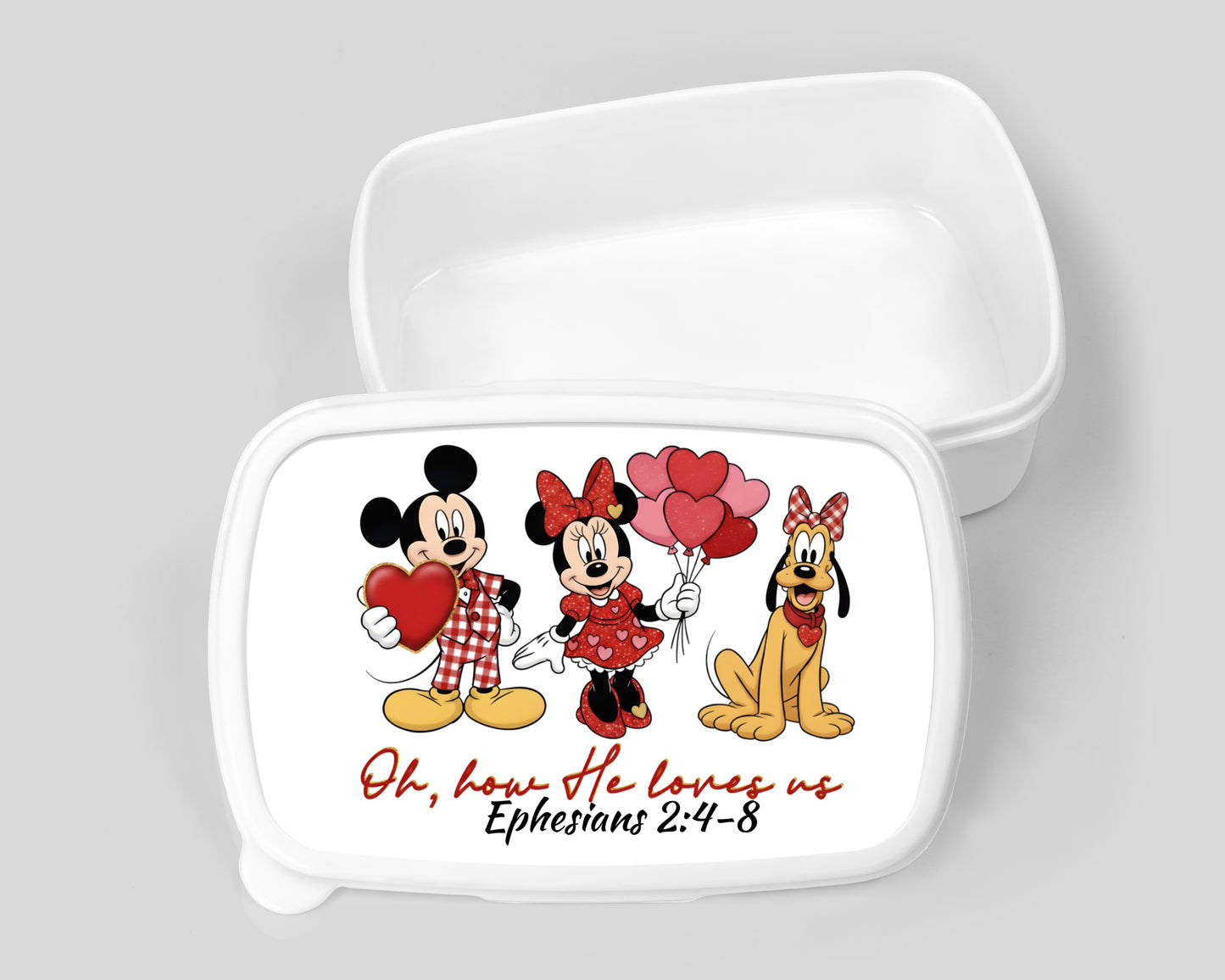 Oh, How He Loves Us – Scripture Children’s lunchbox/snackbox