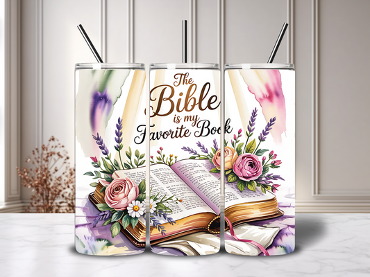 The Bible is my favourite book tumbler