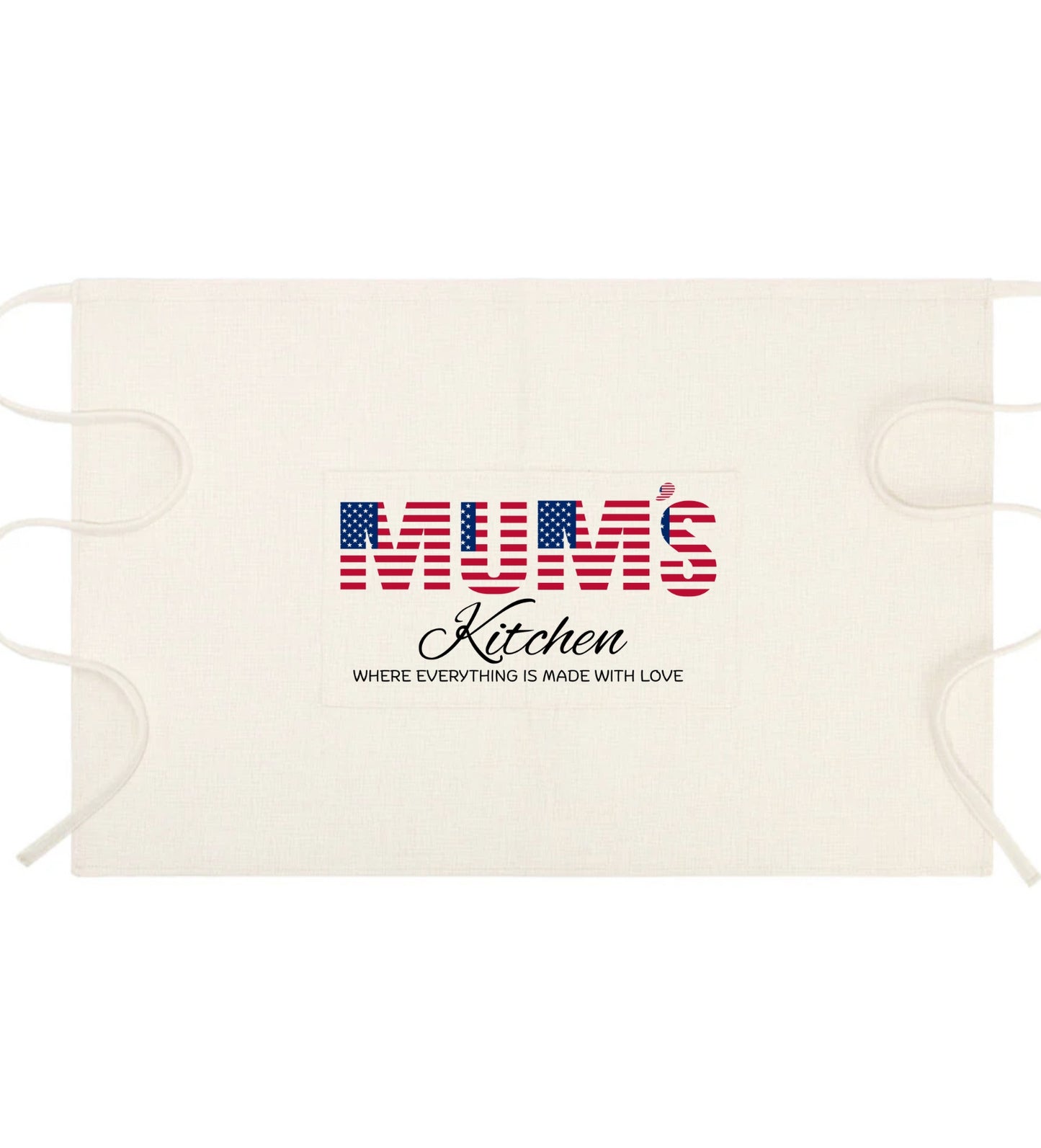 Mums Flag Print Apron(USA Flag)