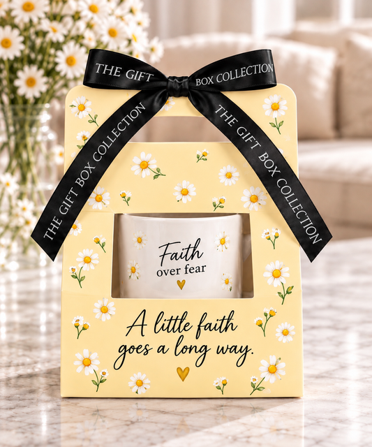 Faith Over Fear Daisy Mug Gift Set
