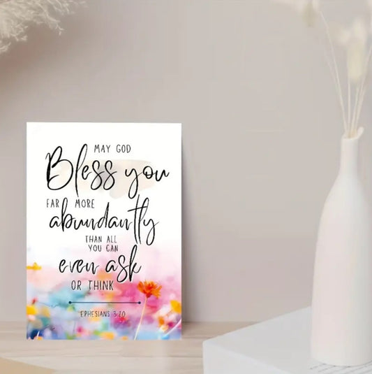 May God bless you card