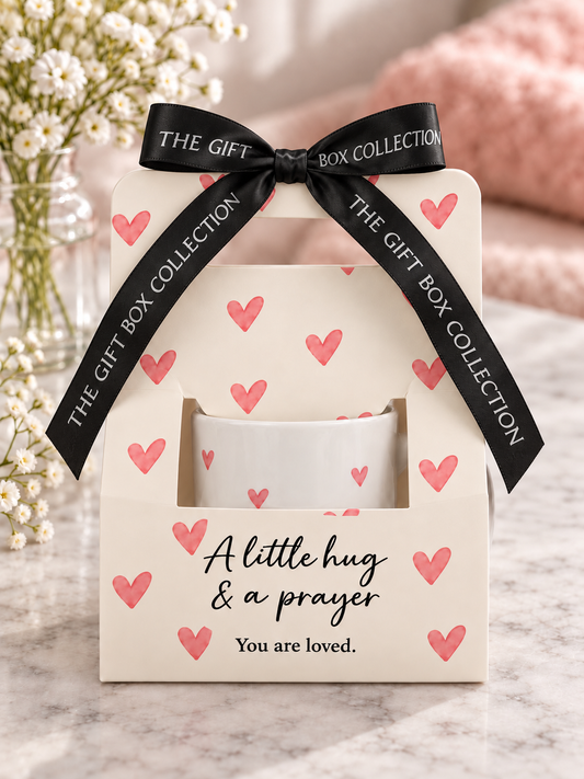 A little Hug & prayer - Heart Mug Gift Set