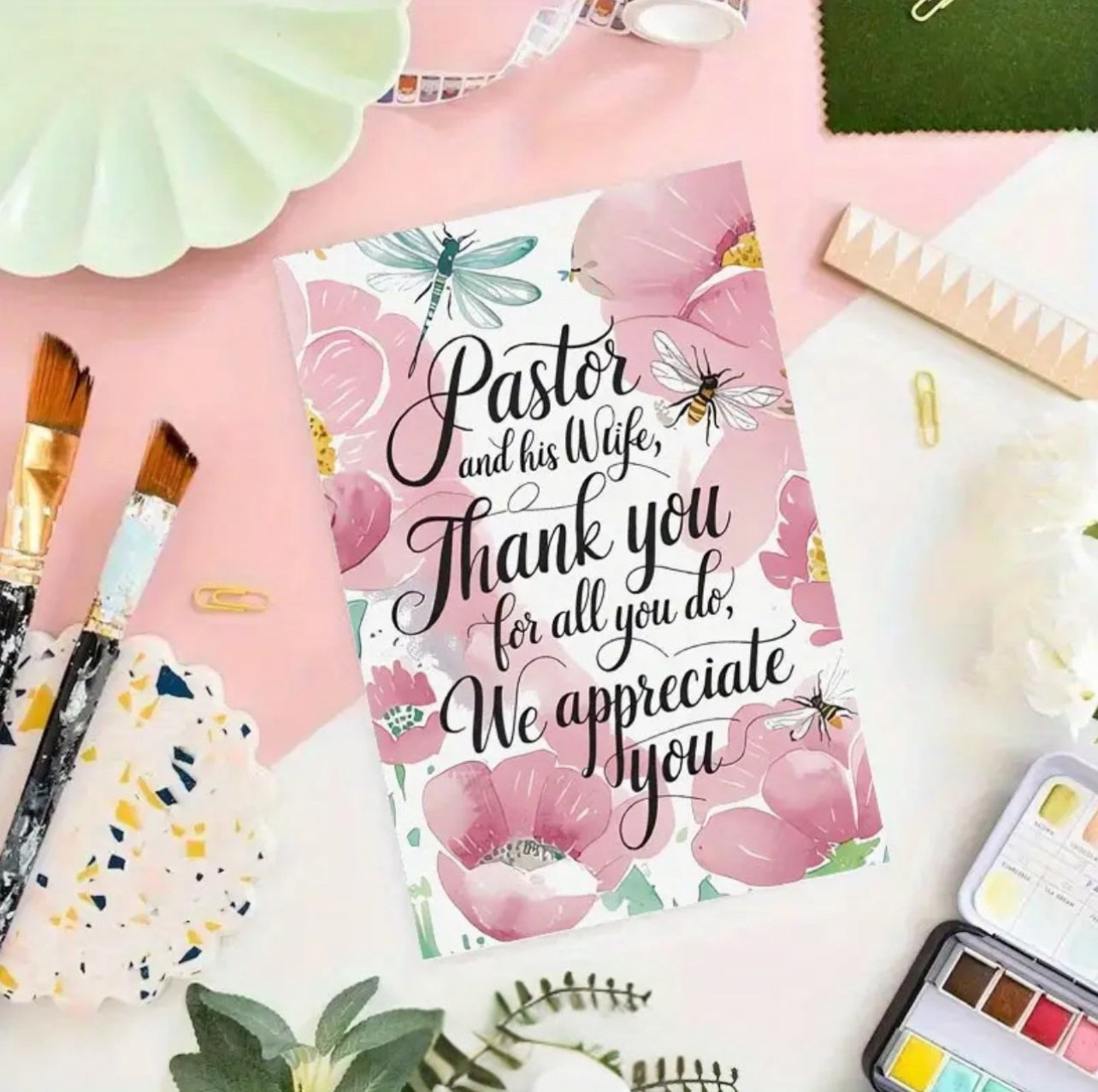 Pastor & his wife Thankyou card