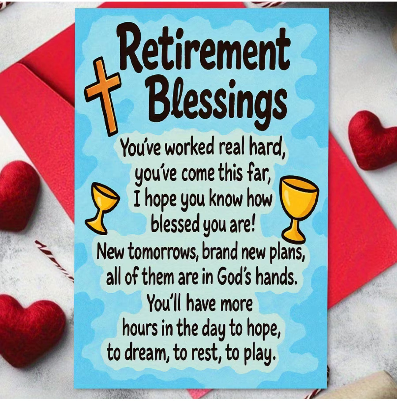 Retirement blessing card
