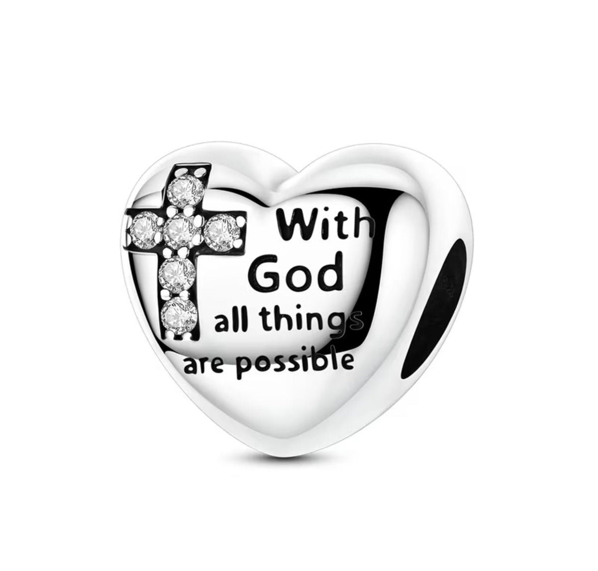 Bracelet charm( With God all things are possible)