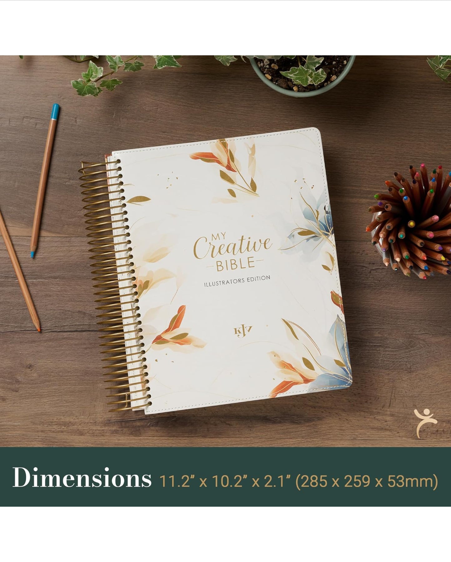KJV Holy Bible, My Creative Bible - Illustrators Edition, Journal Space, Vegan Leather Flexcover, King James Version, Cream Floral Print
