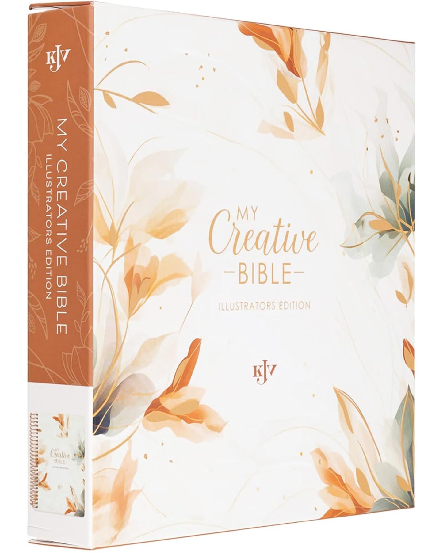 KJV Holy Bible, My Creative Bible - Illustrators Edition, Journal Space, Vegan Leather Flexcover, King James Version, Cream Floral Print