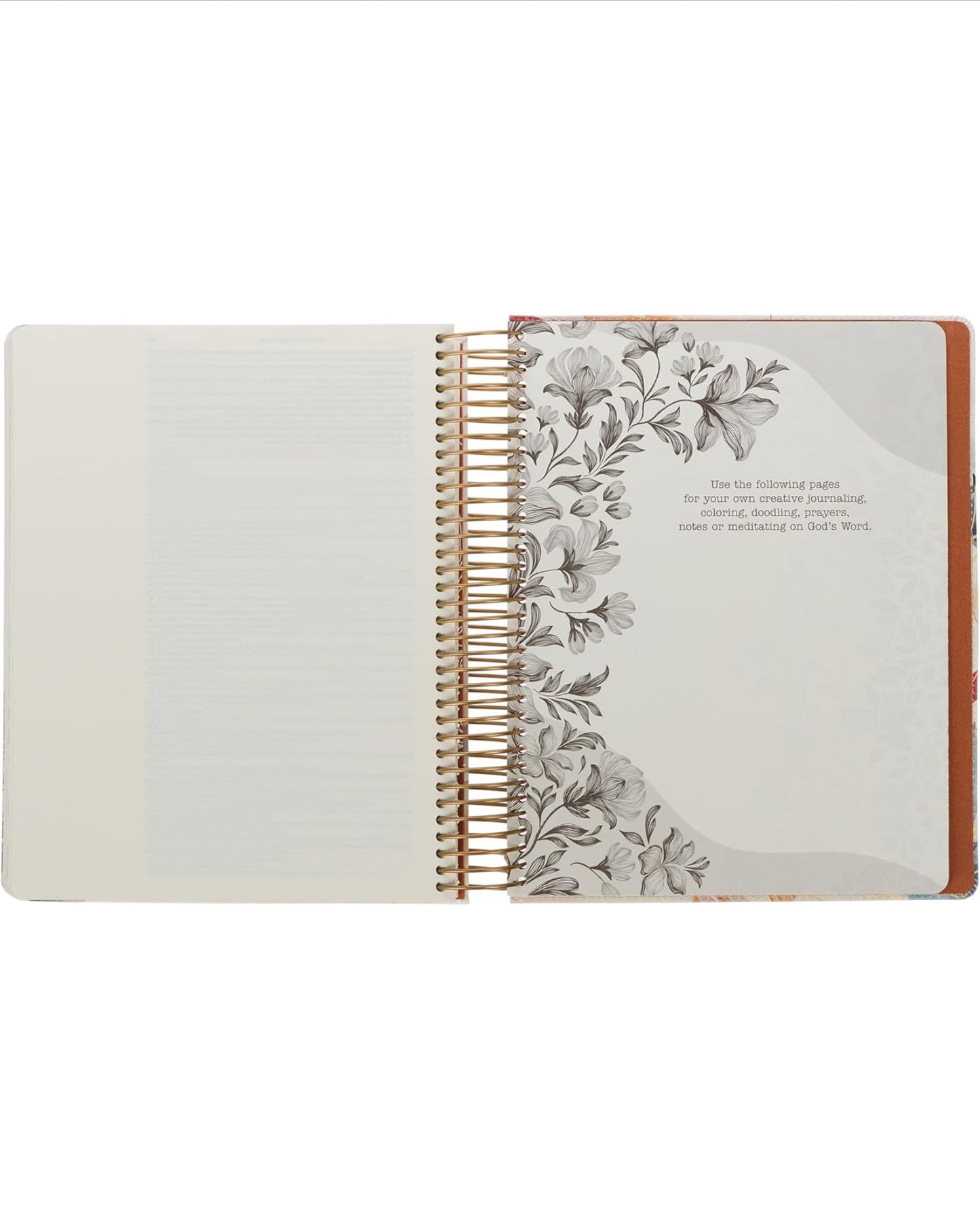 KJV Holy Bible, My Creative Bible - Illustrators Edition, Journal Space, Vegan Leather Flexcover, King James Version, Cream Floral Print