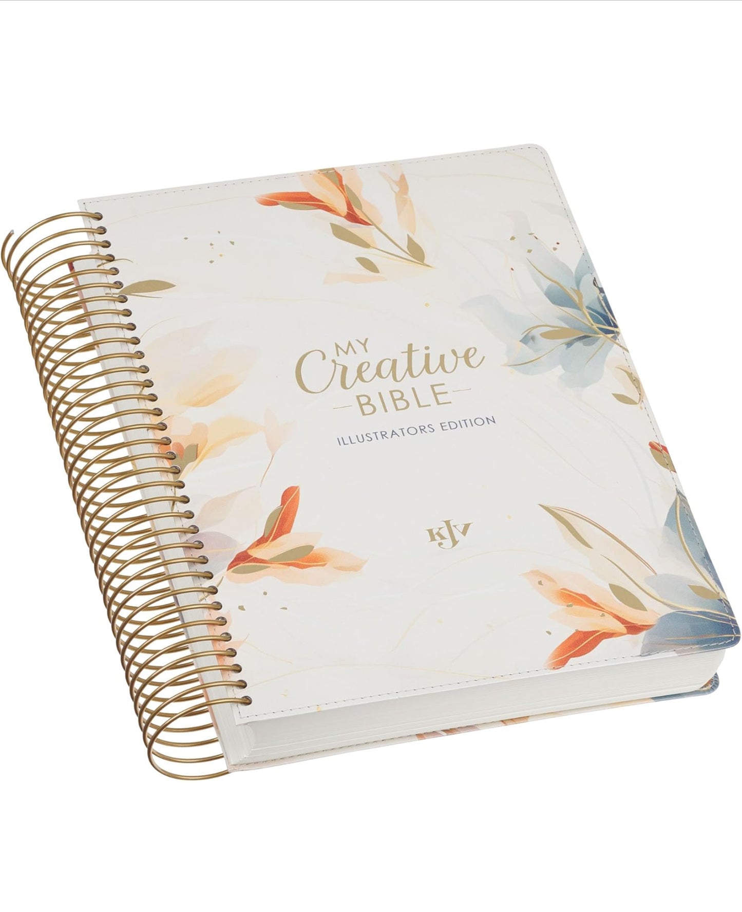 KJV Holy Bible, My Creative Bible - Illustrators Edition, Journal Space, Vegan Leather Flexcover, King James Version, Cream Floral Print
